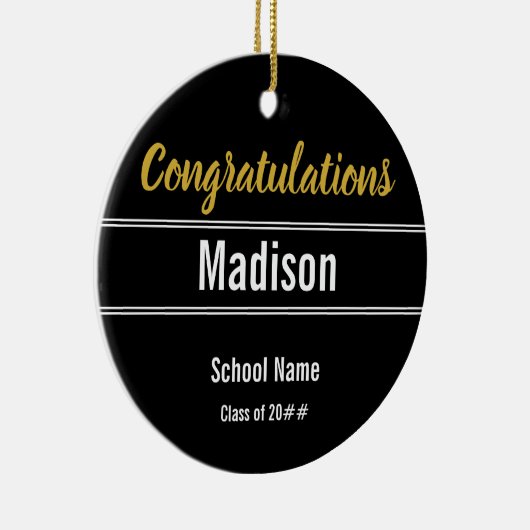 白黒おめでとうございます セラミックオーナメント (右)