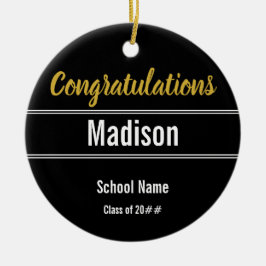 白黒おめでとうございます セラミックオーナメント