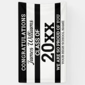 白黒おめでとう2022年卒業 横断幕 (縦)