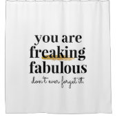 白黒おもしろいことわざ シャワーカーテン (正面)