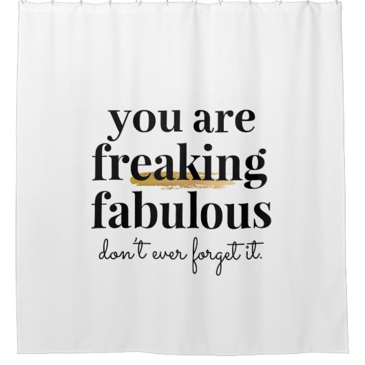 白黒おもしろいことわざ シャワーカーテン (正面)