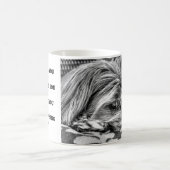 白黒おもしろいでかわいいヨークシャテリア犬 コーヒーマグカップ (中央)