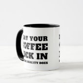 白黒おもしろいのコーヒー愛好家 マグカップ (正面左)