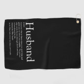 白黒おもしろいカッコいいの定義  ゴルフタオル (横)