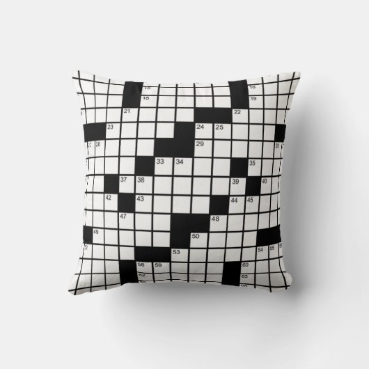 白黒おもしろいクロスワードパズルゲーム クッション (裏面)