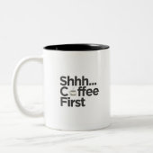 白黒おもしろいグッドモーニングマグ ツートーンマグカップ (左)