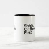 白黒おもしろいグッドモーニングマグ ツートーンマグカップ (中央)