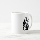 白黒おもしろいシッペルクマグ コーヒーマグカップ (正面右)