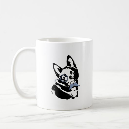 白黒おもしろいシッペルクマグ コーヒーマグカップ (左)