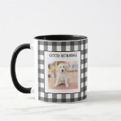 白黒おもしろいジンガム2ドッグフォトカスタム マグカップ (左)