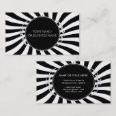白黒おもしろいストライプ 名刺 (正面/裏面)