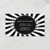 白黒おもしろいストライプ 名刺 (裏面)