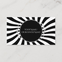 白黒おもしろいストライプ 名刺