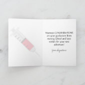 白黒おもしろいナース卒業祝い カード (内部)