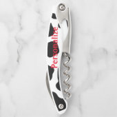 白黒おもしろい牛のスポット ソムリエナイフ (裏面)