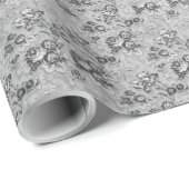 白黒およびグレーフェイクのファブリックパネル ラッピングペーパー (ロールコーナー)