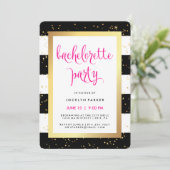 白黒およびフェイク金ゴールドバチェロレッテ 招待状 (スタンド正面)
