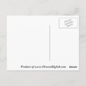 白黒および全体にわたって赤 ポストカード (裏面)