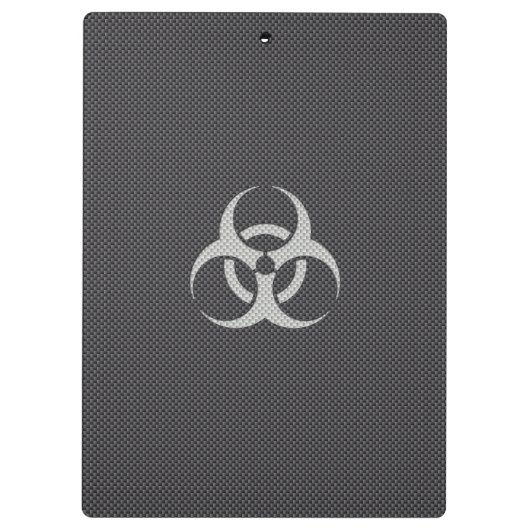 白黒および灰色の毒性炭素繊維 クリップボード (裏面)