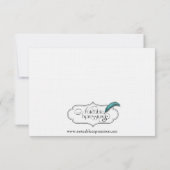 白黒および赤いバラの結婚披露宴 招待状 (裏面)