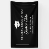 白黒お前の卒業誇りを持ったは俺たちだ 横断幕 (縦)