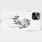 白黒お気に入りの抽象芸術トバルタトゥーアート iPhoneケース (裏面横)