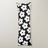 白黒お洒落フローラレトロと明るい ボディピロー (裏面 (縦))