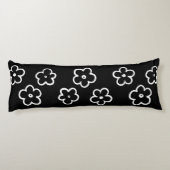 白黒お洒落フローラレトロと明るい ボディピロー (裏面)