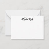 白黒お洒落レトロ書道 ノートカード (正面)