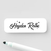 白黒お洒落レトロ書道 名札 (インサイチュ)