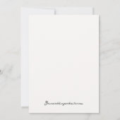 白黒お洒落手引きガラス結婚ズ 招待状 (裏面)