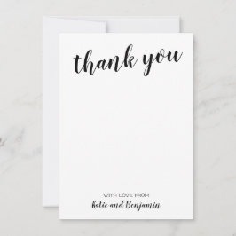 白黒お礼のメモ ノートカード