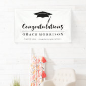 白黒お祝いの卒業 横断幕 (インサイチュ)