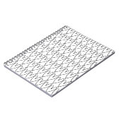 白黒かわいいお洒落ハート ノートブック (左側)