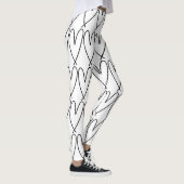 白黒かわいいお洒落ハート レギンス (右)