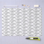 白黒かわいいお洒落ハート 薄葉紙 (クラフト)