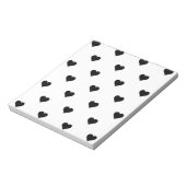 白黒かわいいシンプルハート模様 ノートパッド (回転)