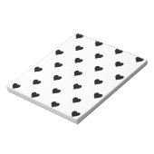 白黒かわいいシンプルハート模様 ノートパッド (回転)