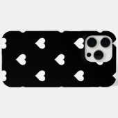 白黒かわいいシンプルハート模様 Case-Mate iPhoneケース (裏面 (横))