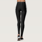 白黒かわいいビーグルドッグイラストレーション レギンス (裏面)