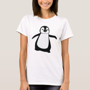 白黒かわいいペンギンスケッチ Tシャツ