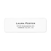 白黒かわいいミニマルエレガントリストスタイル ラベル (正面)