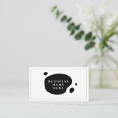 白黒かわいいミニマルサロンコーヒーショップ ロイヤリティカード (スタンド正面)