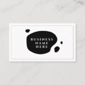 白黒かわいいミニマルサロンコーヒーショップ ロイヤリティカード (正面)