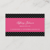 白黒かわいいモダン水玉模様 名刺 (裏面)