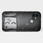 白黒かわいいロボットiPhoneケース Case-Mate iPhoneケース (裏面(横))