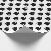 白黒かわいい包装紙を収容します ラッピングペーパー (角)