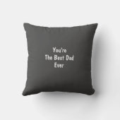 白黒かわいい犬のパパの写真 クッション (裏面)