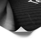 白黒かわいい犬のパパの写真 ポスター (コーナー)