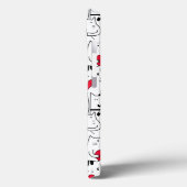 白黒かわいい猫赤いハート Case-Mate iPhoneケース (裏面 / 左)